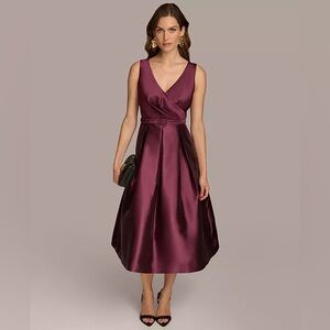 Donna Karan Plum Satin Dress